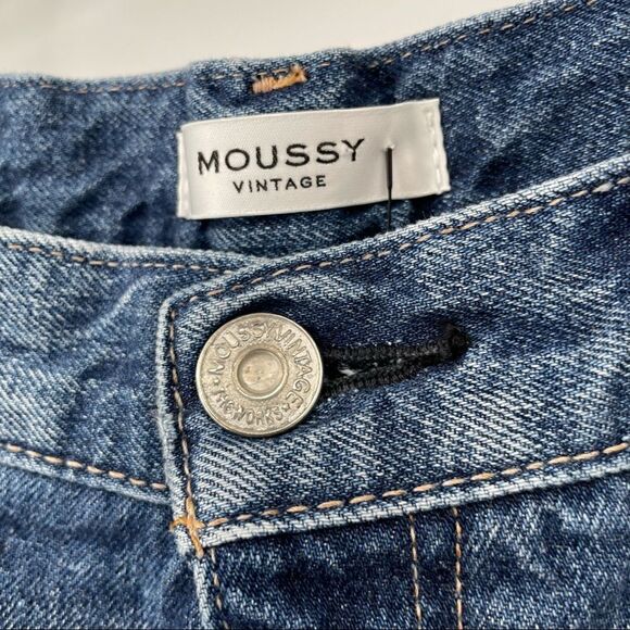 Moussy Vintage Marshall Boy Distressed Busted Knee Chewed Hem High Rise Jeans - Picture 6 of 11
